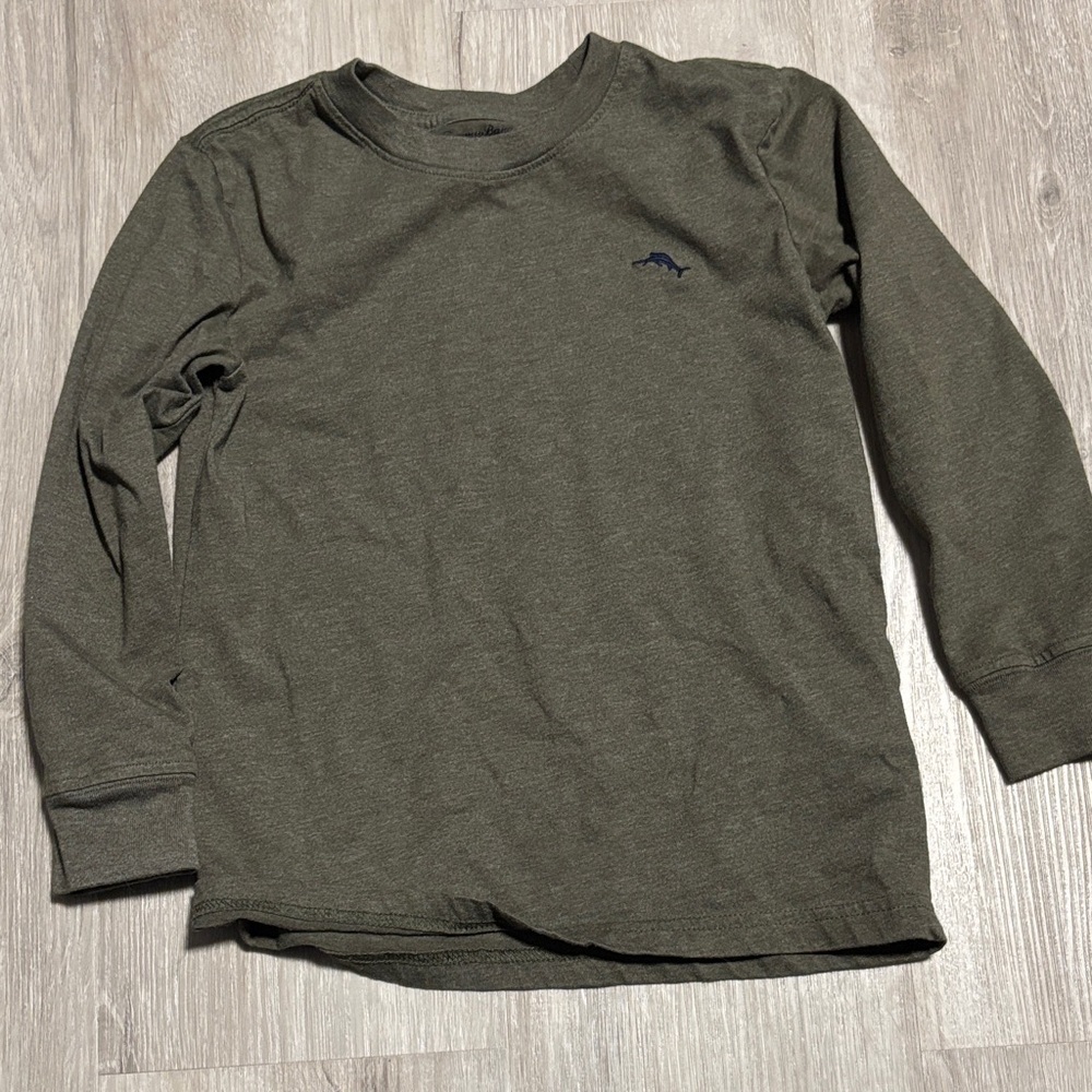 Tommy Bahama Olive Long Sleeve Kids Tee